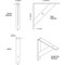 Ekena Millwork Traditional Steel Bracket, Unfinished 2"W x 14"D x 14"H BKTM02X14X14TRCRS - alternate 5